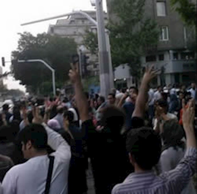 Anti-government protests held in central Tehran on Tuesday