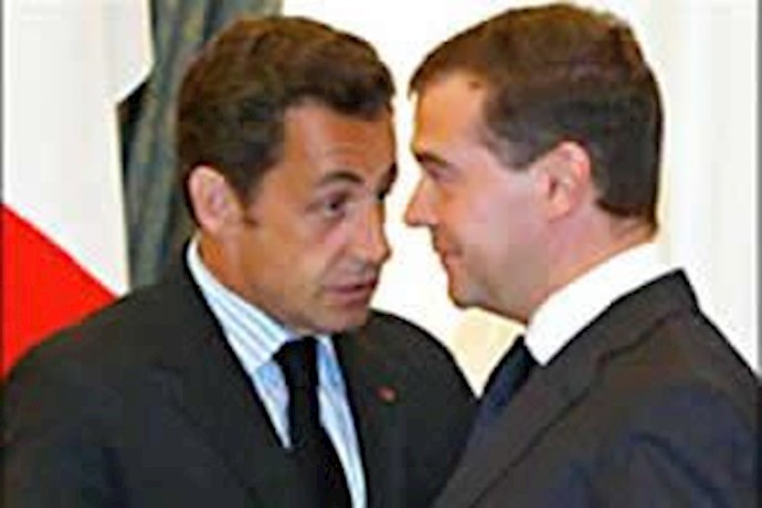 Medvedev in France backs sanctions on Iran