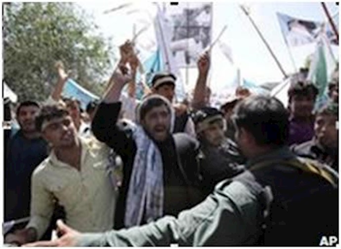 Afghans protest Iranian regime meddling with chants of “death to Ahmadinejad”