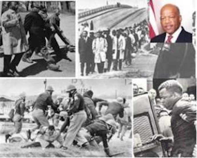 Congressman John Lewis: never ever to give up, never ever to give in, and never ever to lose faith