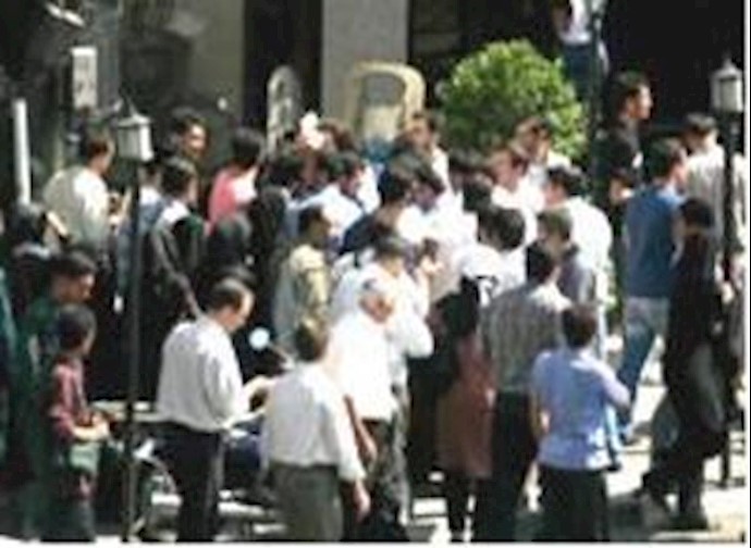 Protest gathering of weaving factory workers in Mazandaran, northern Iran