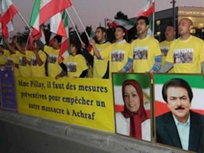 Ashraf supporters in Day 166 of Geneva sit-in