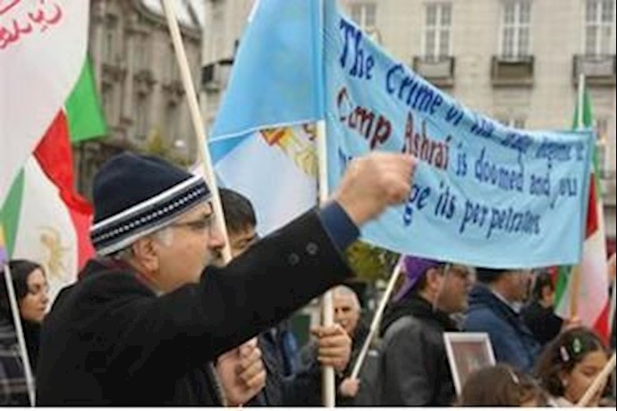 Oslo: PMOI supporters stage demo in support of Ashraf residents