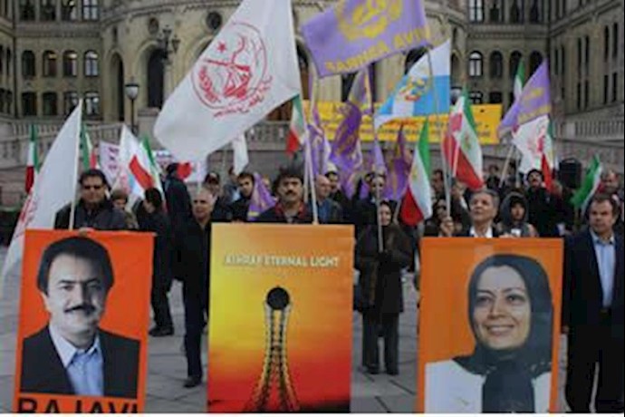 Iranian Resistance supporters stage demo during UN chief’s visit to Oslo