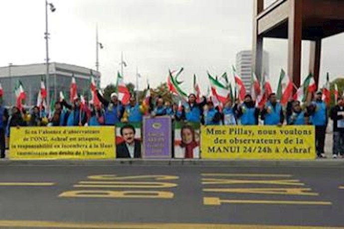Iranian Resistance supporters in Geneva demand cancellation of Maliki’s deadline for Ashraf