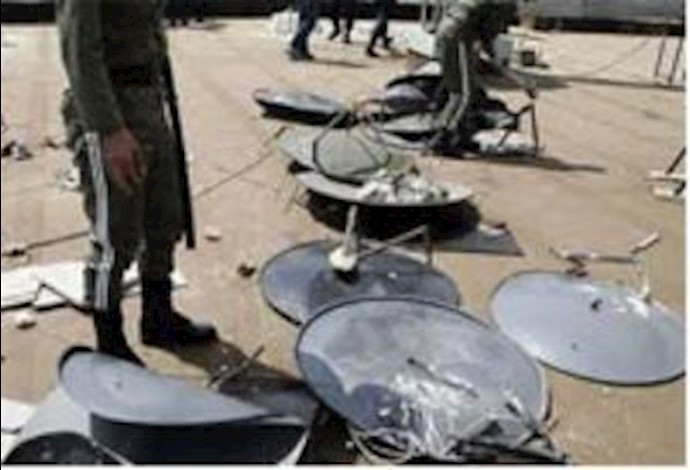 Suppressive forces raid houses to confiscate satellite dishes