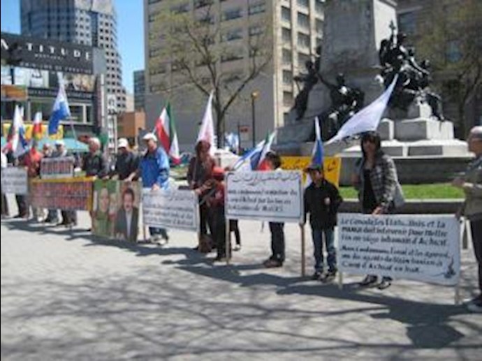 Demonstration held in Montreal against the deadly attack of Maliki’s forces on Ashraf