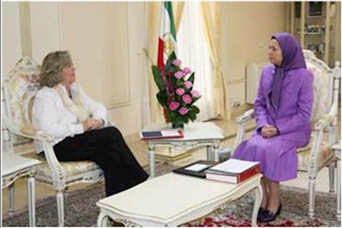 Belgian Senate Honorary President visits Maryam Rajavi