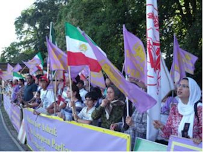 Iranian exiles rally for 80th day in support of Ashraf residents in front of UN Geneva office
