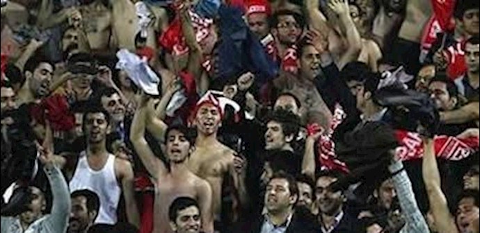  'Soccer fans protesting mullahs’ policies'