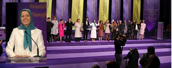  'Maryam Rajavi delivered her historical speech at the women’s conference in Paris'