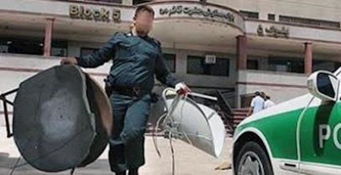  'Massive round up of satellite dishes in Iran these days'