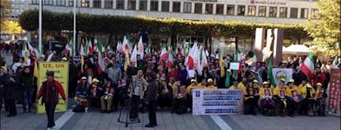 Ashraf supporters rally in Stockholm Ashraf supporters rally in Stockholm