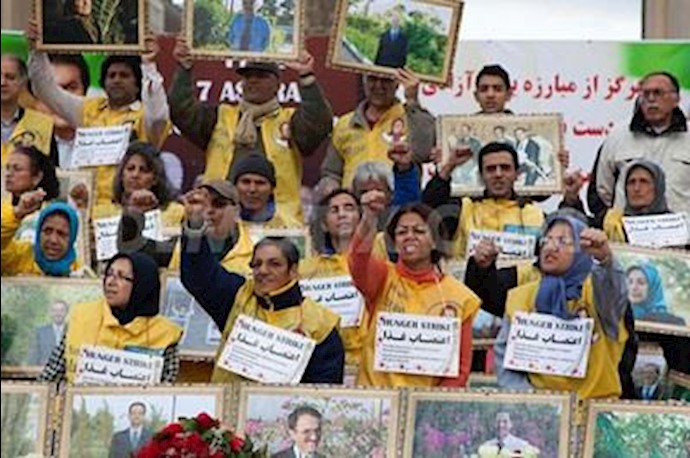 PMOI supporters on hunger strike outside US embassies in Europe