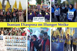 Iranian Diaspora on hunger strike, protesting for the release of 7 Ashrafi hostages – Sep 2013