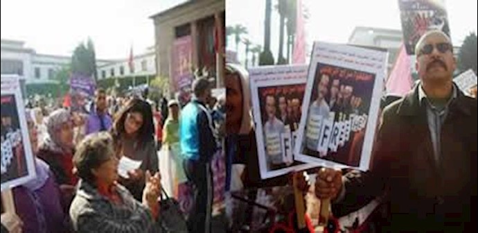 Demonstration in Morocco in solidarity with the hunger strikers in Camp Liberty