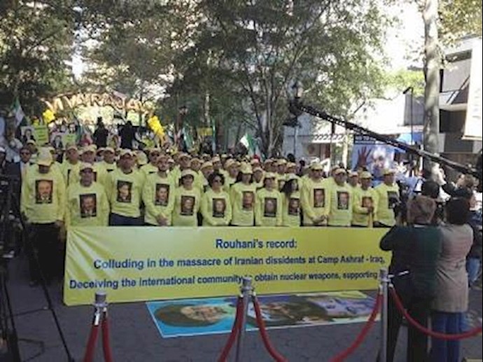 Former U.S. officials blast diplomacy with Rouhani at MEK rally outside UN