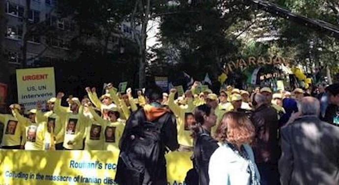 At the UN Rally, Thousands of Iranians Chant: Rouhani Is No Moderate