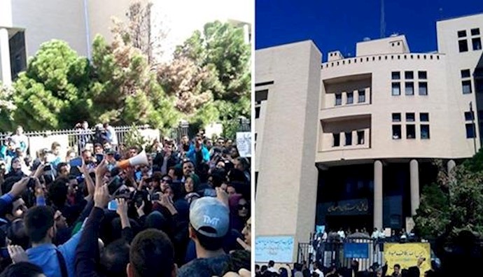 Iran: angry demonstration by residents of Isfahan, anti-government slogans against acid attack by government backed mobs