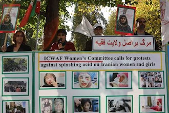 Supporters of the Iranian Resistance demostrate in Canada and Germany against barbaric acid attacks, Reyhaneh’s execution