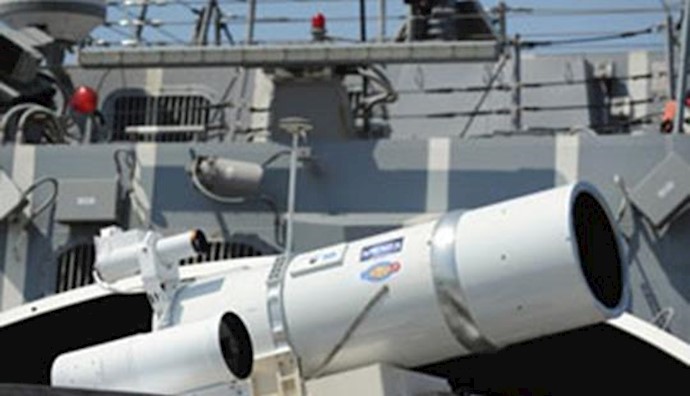  'US Navy ship equipped with laser weapon'