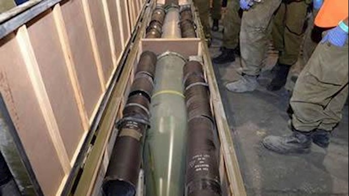 Display of weapons from Iranian ship seized in the Red Sea