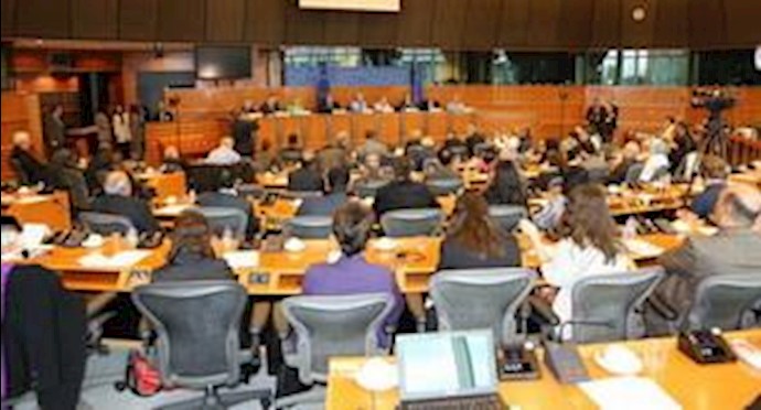 Maryam Rajavi at the international conference on Iran at the European Parliament