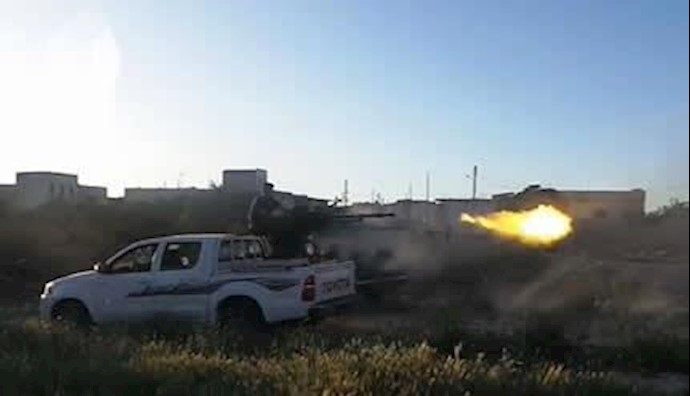  'Syrian rebels in action'