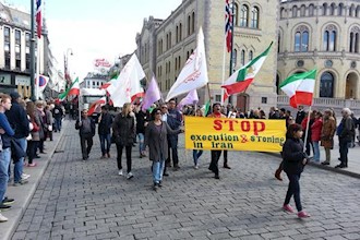 Iranian Diaspora rally against increasing executions in Iran under Rouhani