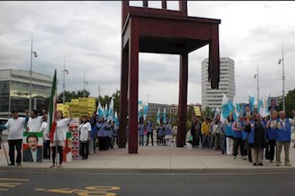 Iranian Resistance Protest Campaign in Geneva Entering 4th Year