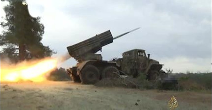  'Free Syrian Army members in action'