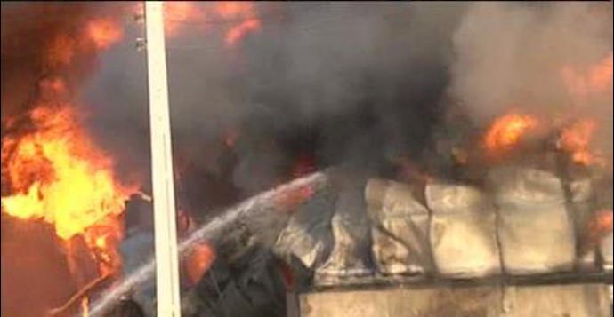  'Explosion and fire in Ghazvin'