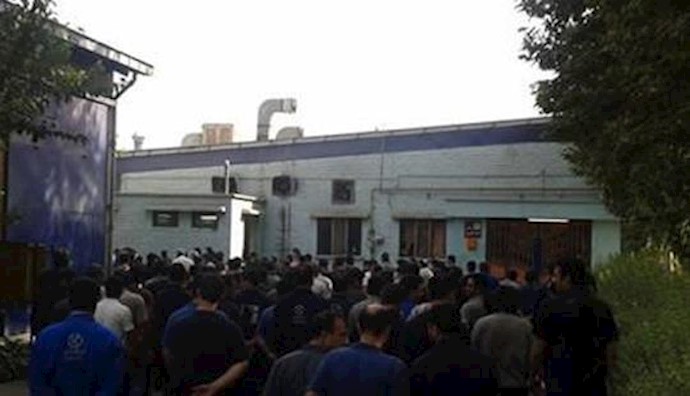 Iran Tire workers hold protest gathering