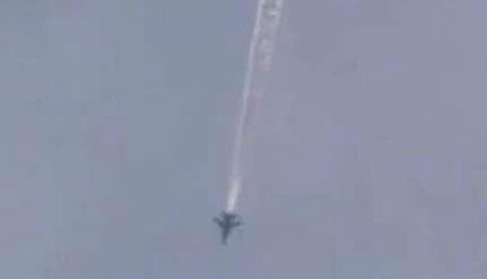  'Assad warplane being downed by Syrian rebels'