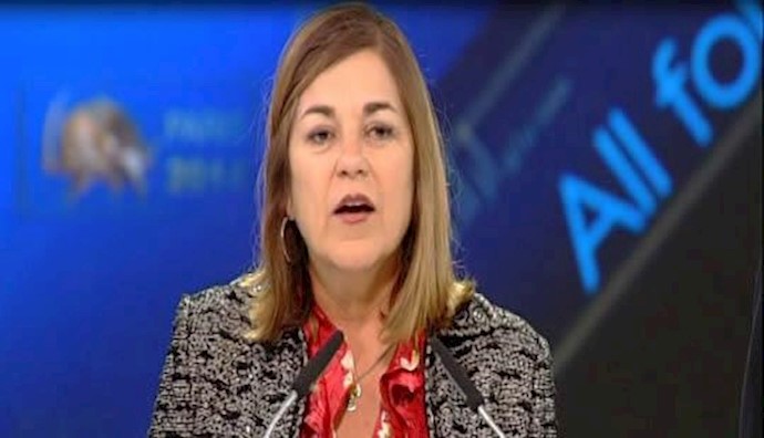 Loretta Sanchez, member of US congress spoke at the Iranian Gathering