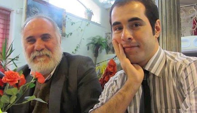  'Political prisoner Hossein Ronaghi and his father'