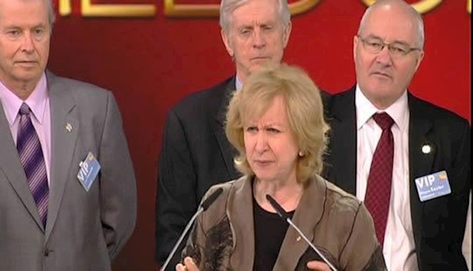 From Canada, Kim Campbell, former Prime Minister spoke at the Iranian Gathering in Paris