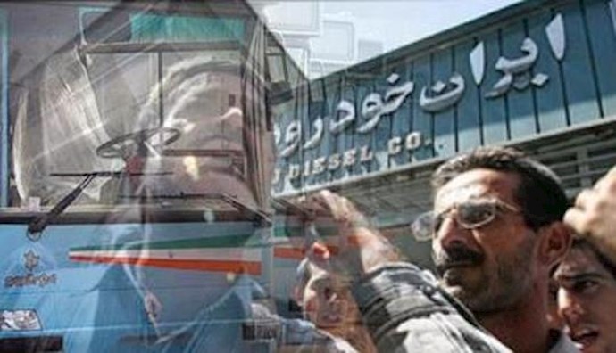 Iran Khodro Company bus drivers on strike