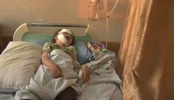  'Wounded Palestinian child in Gaza'