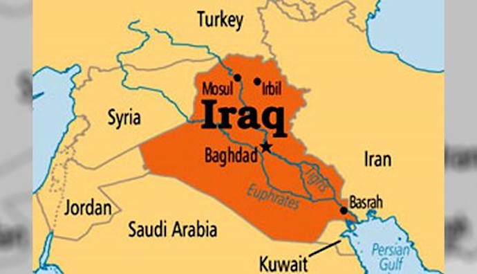  'Map of Iraq and neighboring countries'