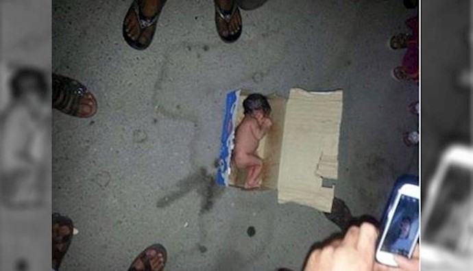  'Newborn baby left abandoned in the middle of nowhere in southern Iran'