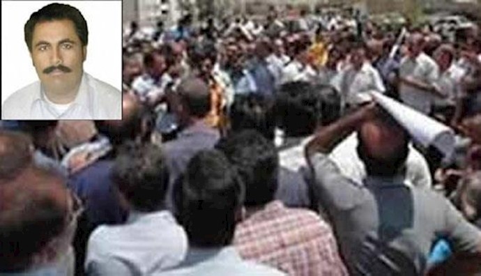 Labor protest in Sangrood, north of Iran