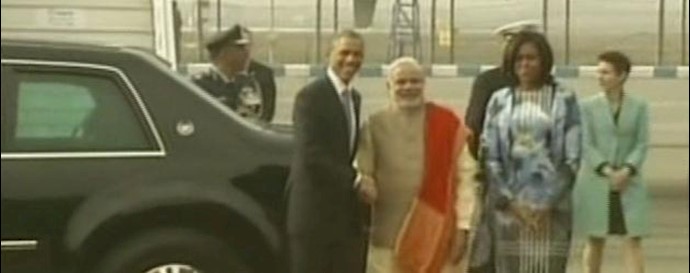 Obama arived in India for three-day visit