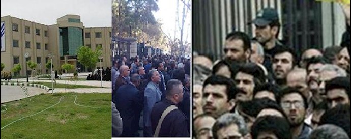 Tehran: the protest gathering of teachers in front of General Office building of Education
