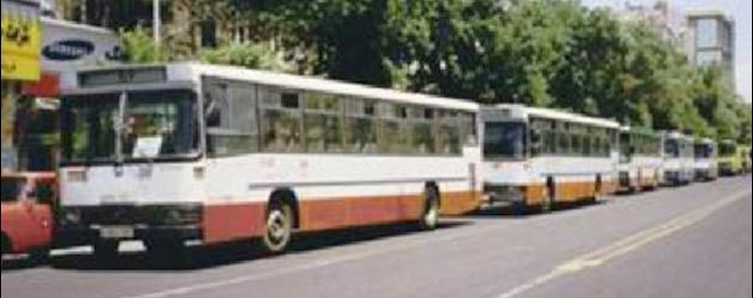 Tehran: Union Bus drives in Baharestan Sq. went on Strike