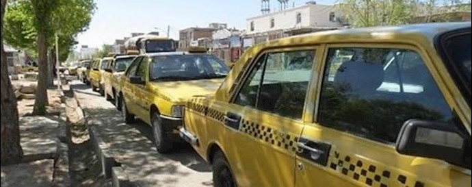 Karaj City: Taxi drivers protest against gas rationing cut