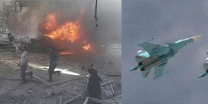 Syrian army and Russian jets target rebel towns north of Homs