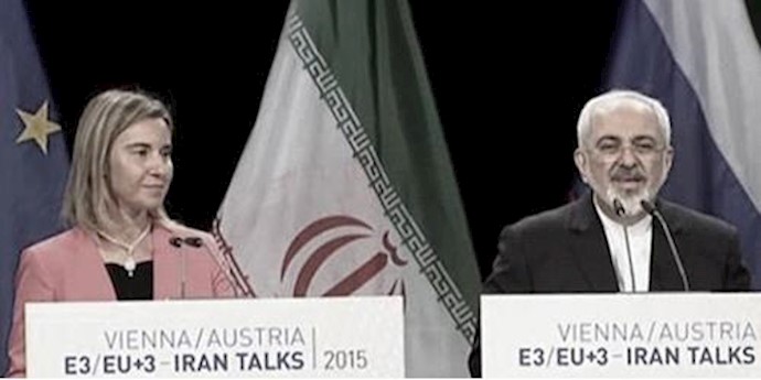  'EU High Representative Mogherini and Iranian regime FM Zarif'