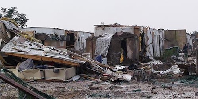  'The destruction that rocket attacks on Camp Liberty left behind, Oct. 29, 2015 '