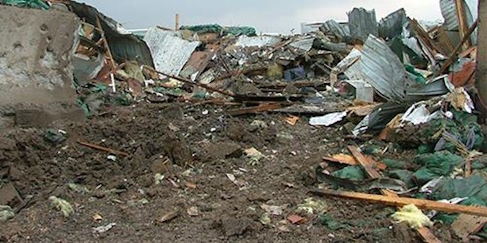  'Havoc and destruction following the deadly missile attack on Camp Liberty '